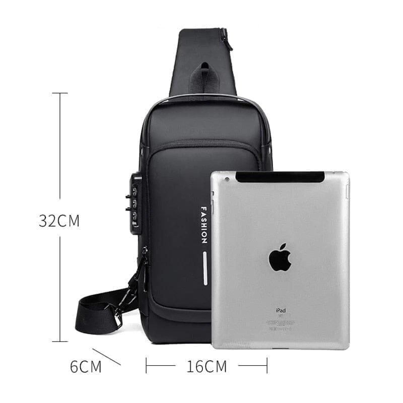 Mochila Anti-Furto com Senha USB Slim Bag - Loja Urbano