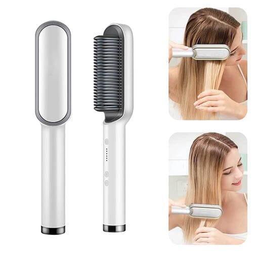 Escova Alisadora New Shine Conair™ 5 em 1 Alisa, Hidrata, Modela, Alinha e Anti-Frizz - Loja Urbano